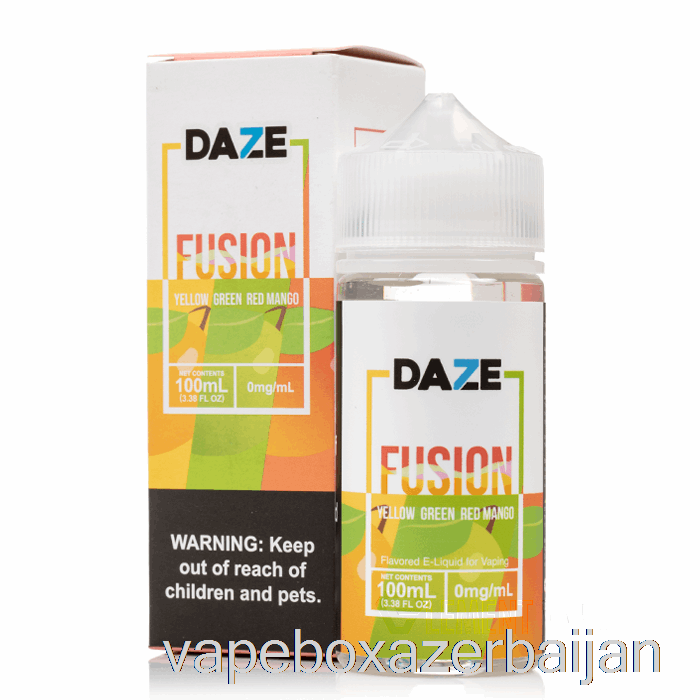 Vape Baku Yellow Green Red Mango - 7 Daze Fusion - 100mL 3mg